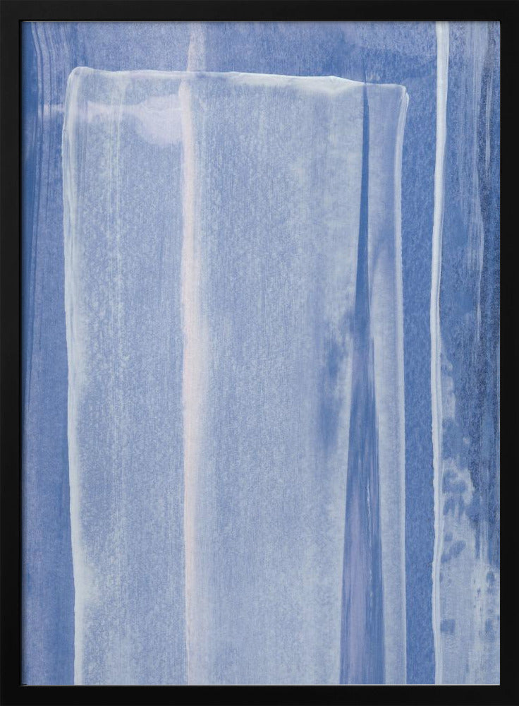 Blue With Vertical Brushstrokes | Poster