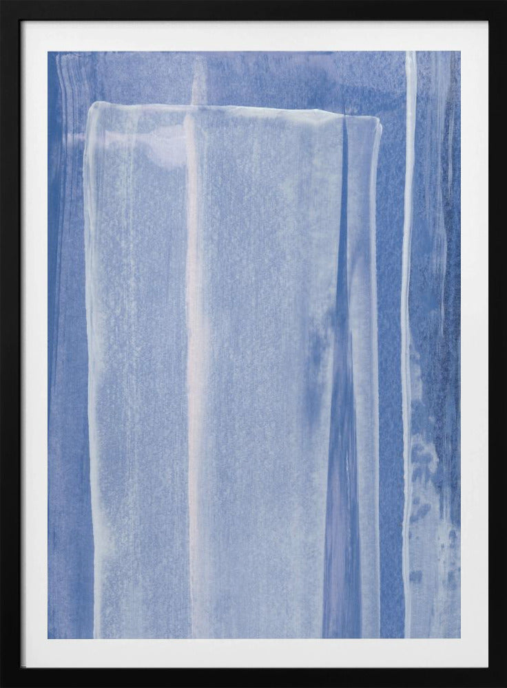 Blue With Vertical Brushstrokes | Poster