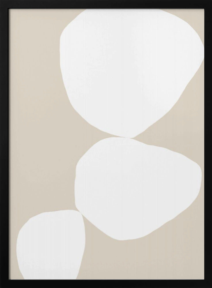 Three White Organic Shapes | Poster