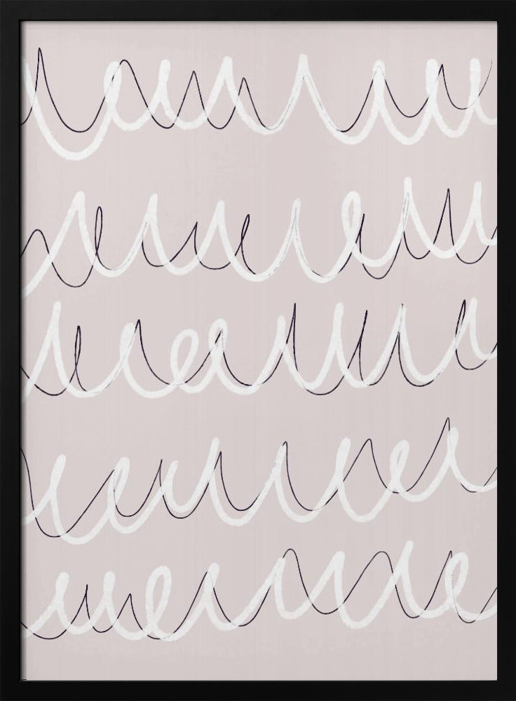 Curved Doodle Waves | Poster