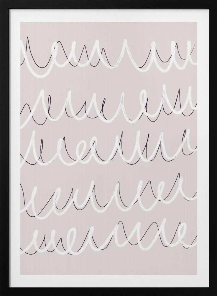 Curved Doodle Waves | Poster