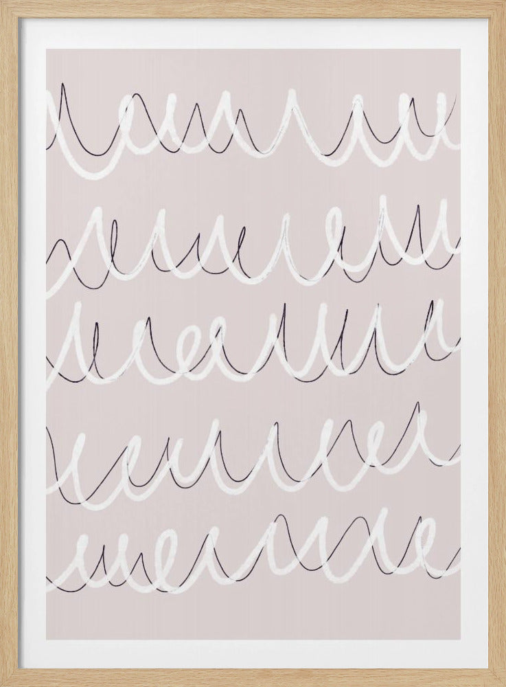 Curved Doodle Waves | Poster