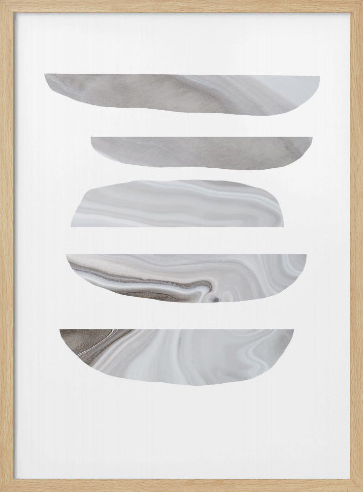 Minimalist Marble Patterns in Neutral | Poster