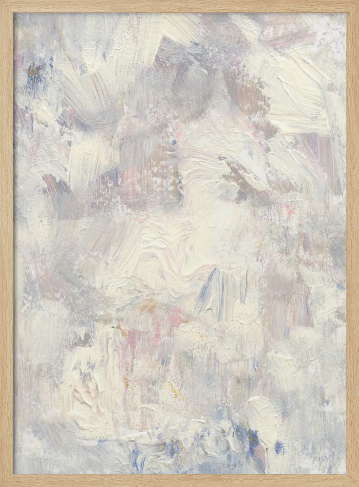 whites brushstrokes and Soft Pastel Hues | Poster