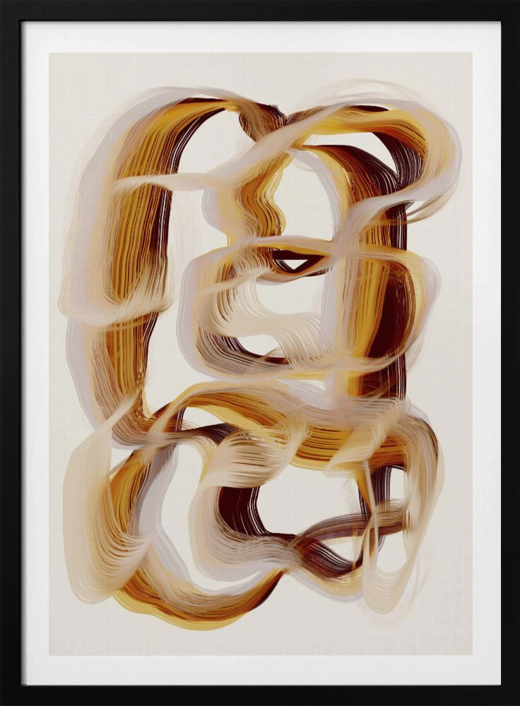 Flowing Amber Paths | Poster