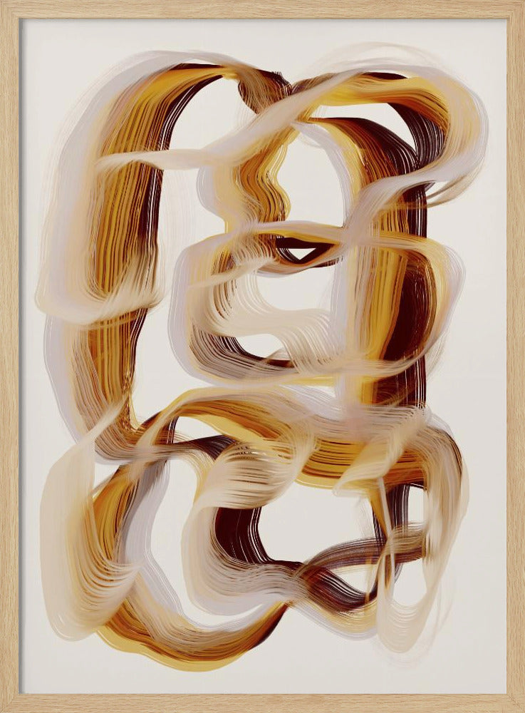 Flowing Amber Paths | Poster