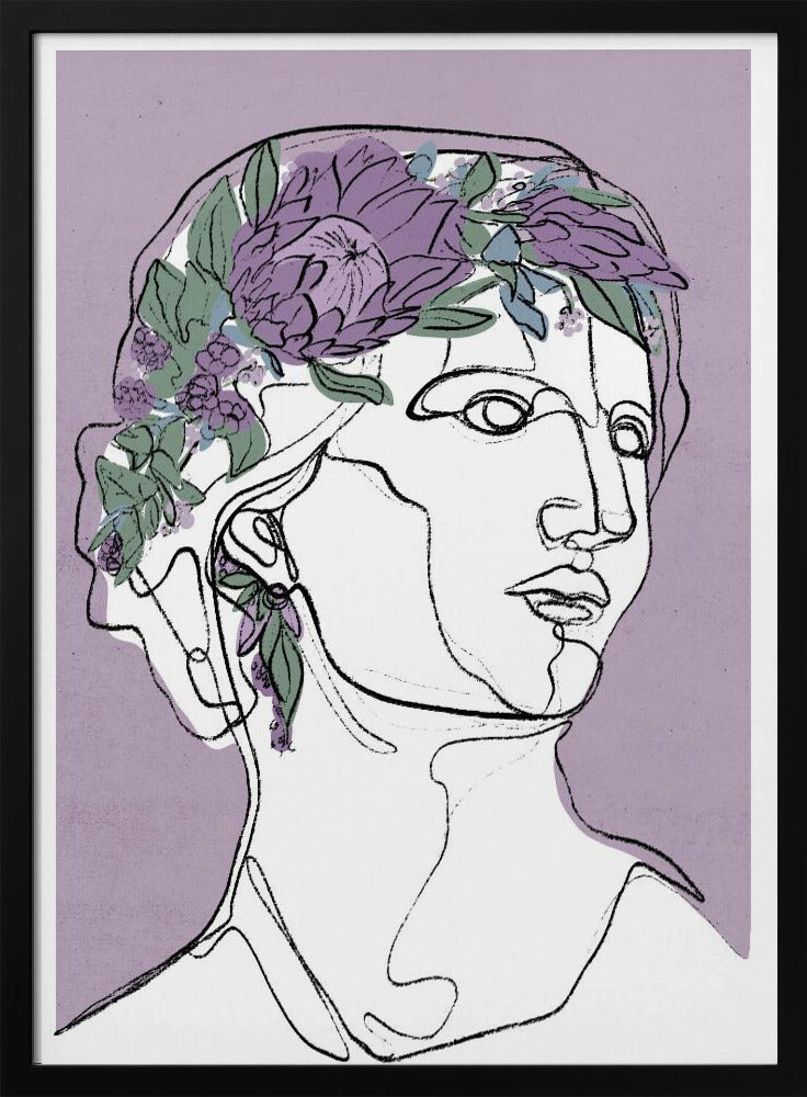 Floral Outline Muse | Poster