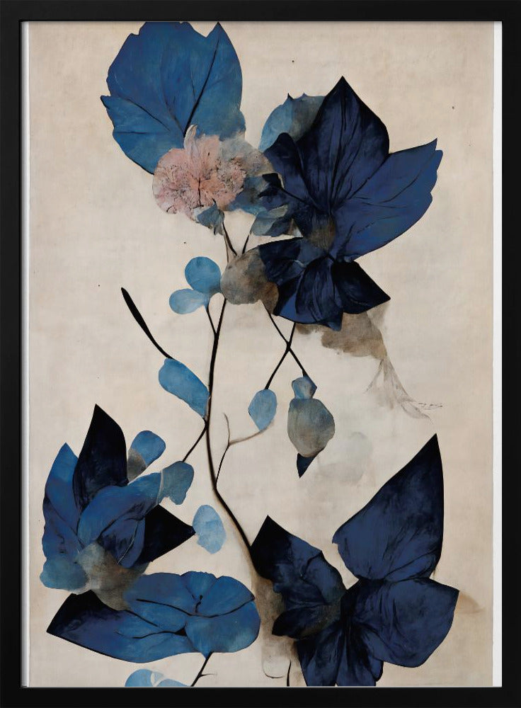 Blue Dry Flowers | Poster