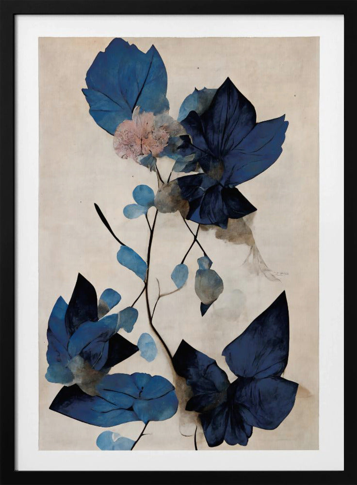 Blue Dry Flowers | Poster