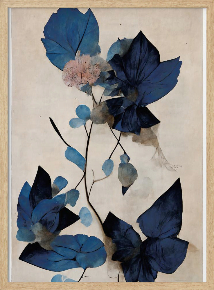 Blue Dry Flowers | Poster