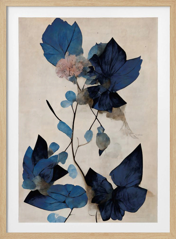 Blue Dry Flowers | Poster