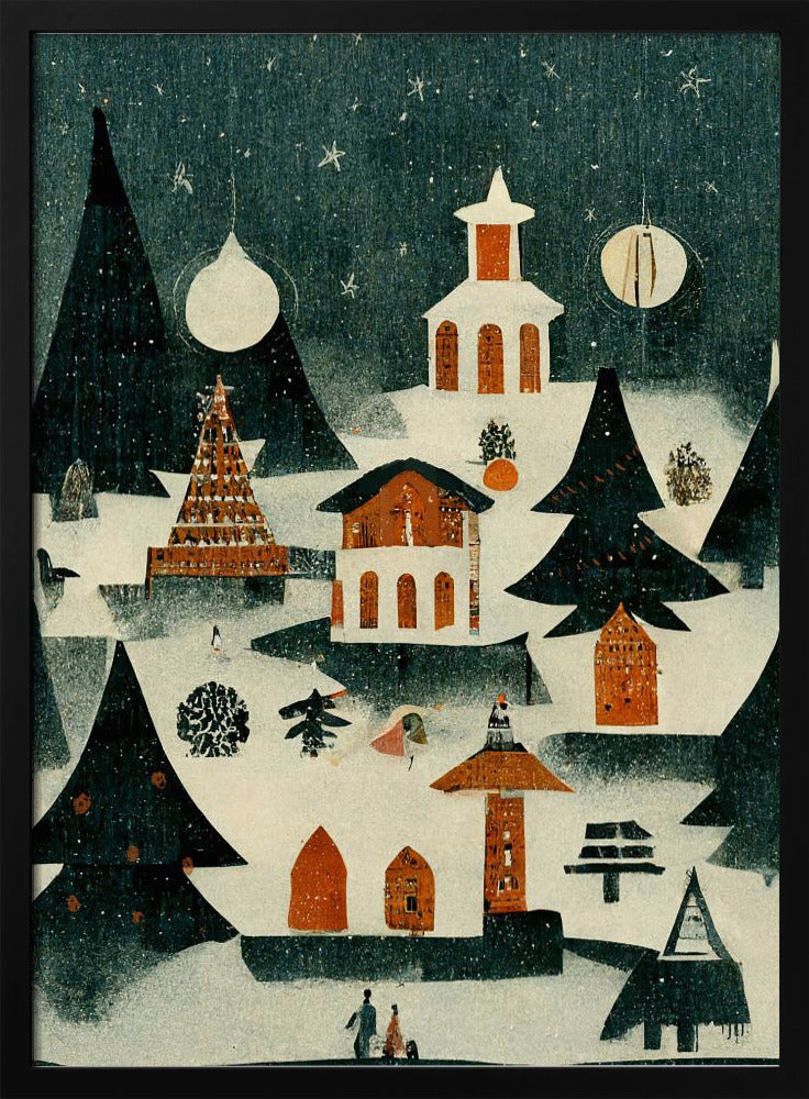 Winter Village Glow | Poster