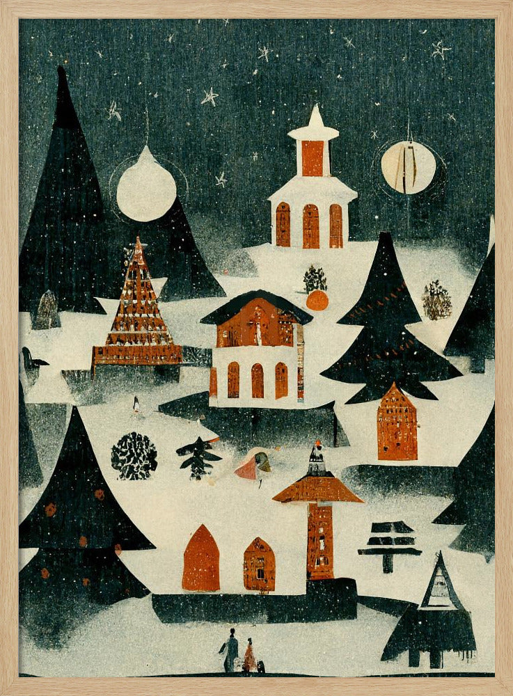 Winter Village Glow | Poster