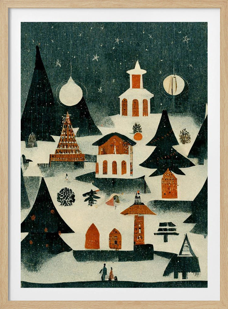 Winter Village Glow | Poster