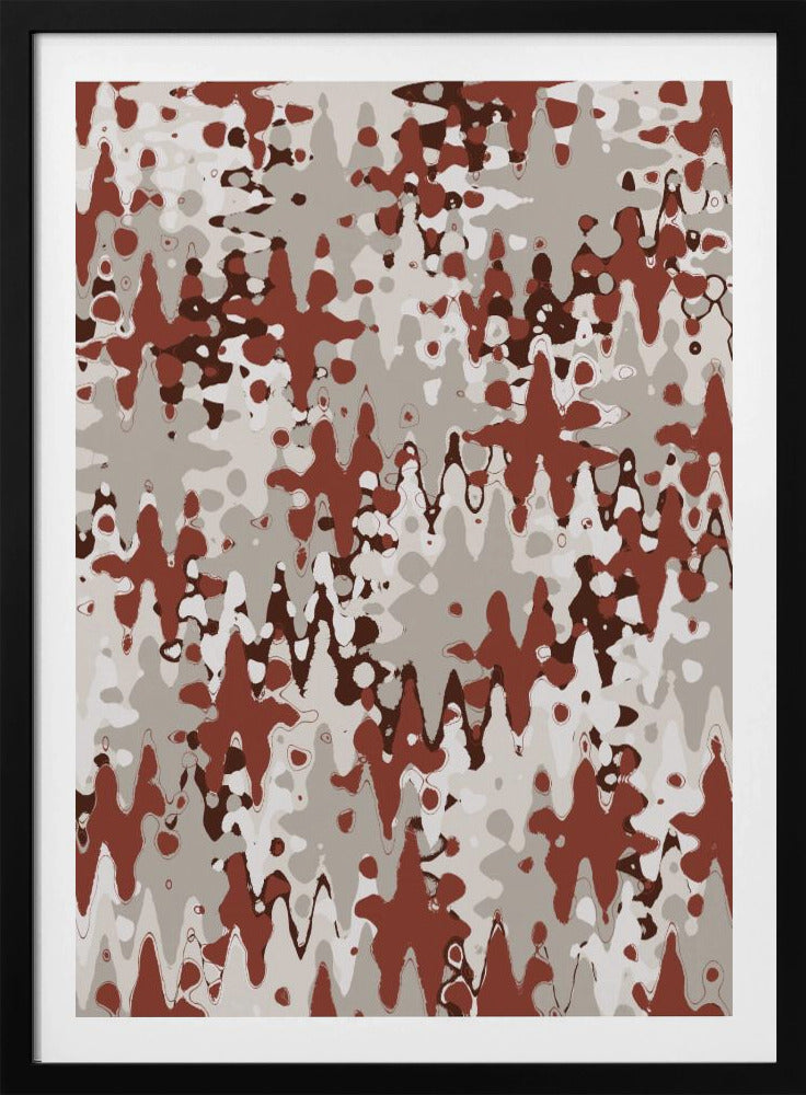 Crimson Wavescape | Poster