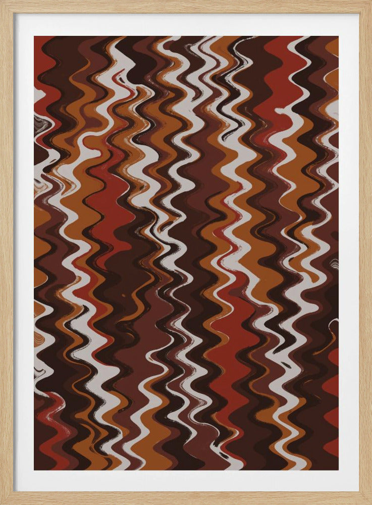 Crimson Wavescape | Poster