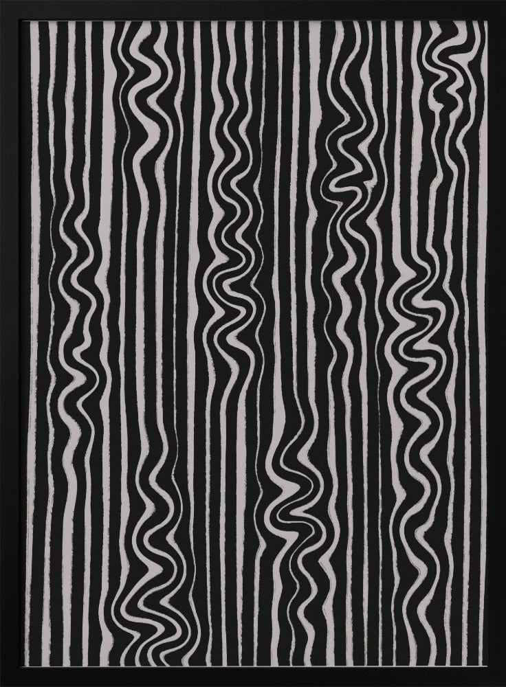 Wavy Zebra Stripes | Poster