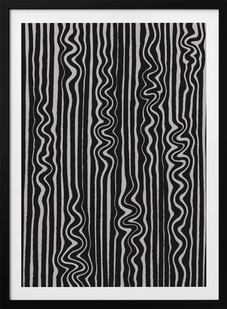 Wavy Zebra Stripes | Poster