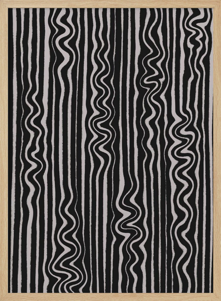 Wavy Zebra Stripes | Poster