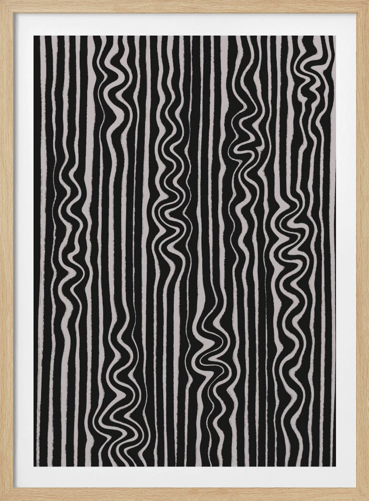 Wavy Zebra Stripes | Poster