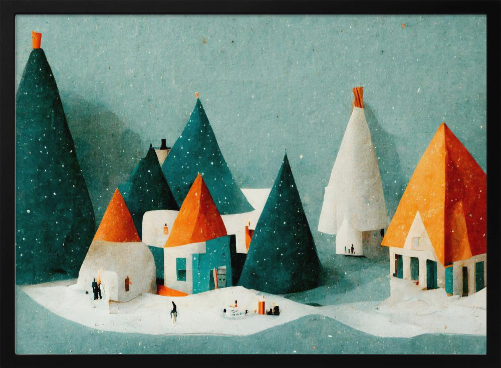 Cute Paper Village | Poster