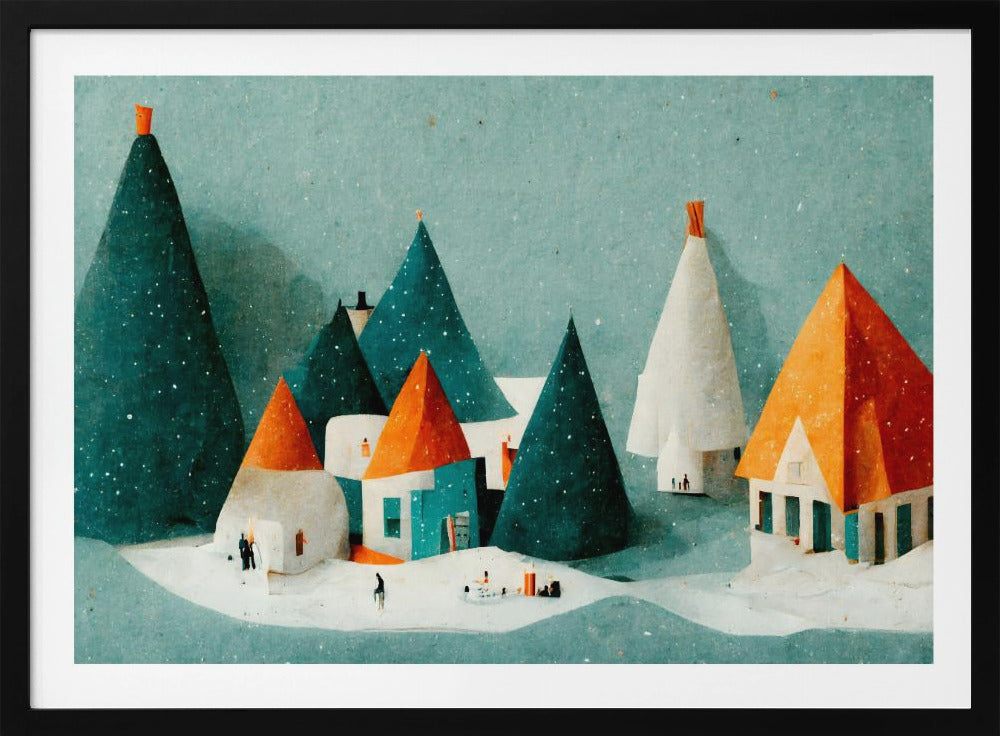 Cute Paper Village | Poster