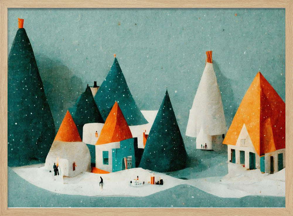 Cute Paper Village | Poster