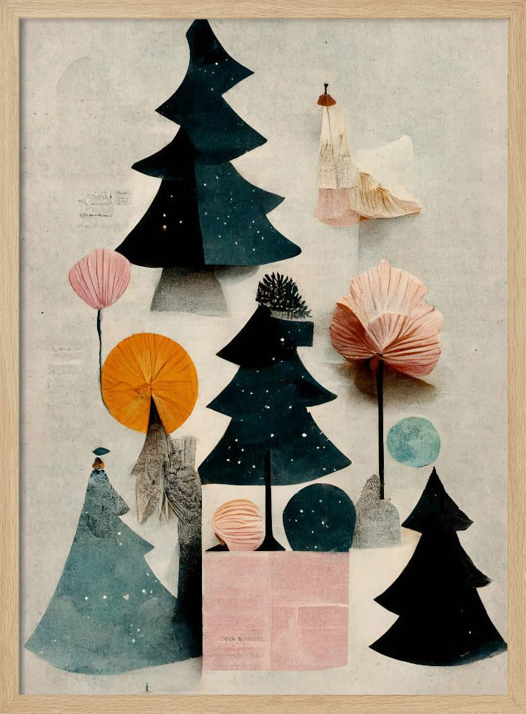 Cute Pine Tree Composition | Poster