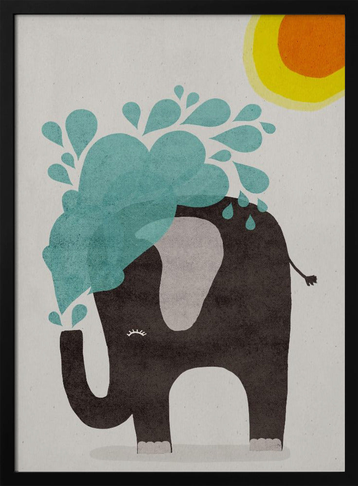 Elephant Splashing | Poster