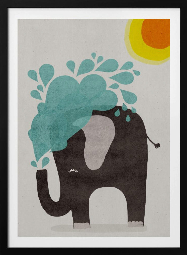 Elephant Splashing | Poster