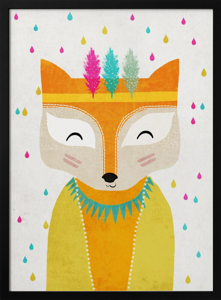 Feathered Fox Face | Poster