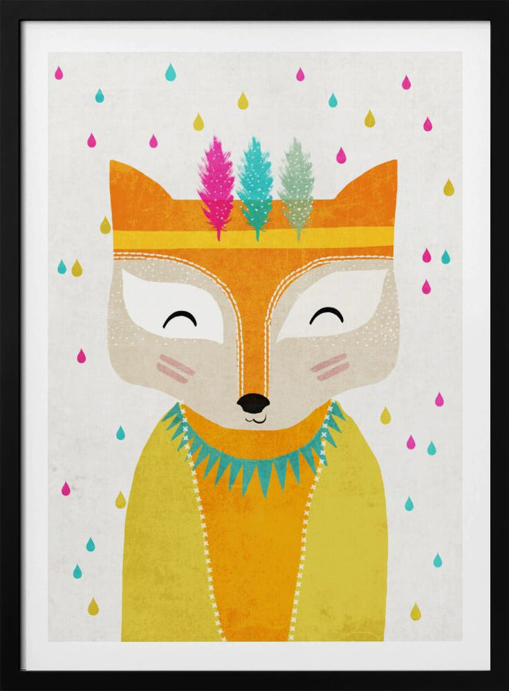 Feathered Fox Face | Poster