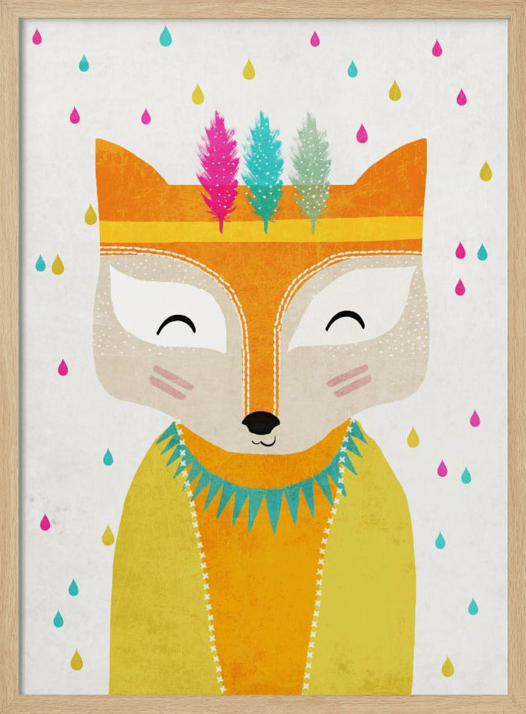 Feathered Fox Face | Poster