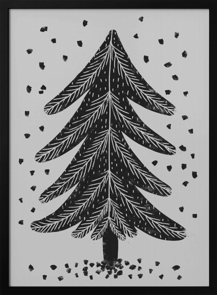 Monochrome Pinefall | Poster