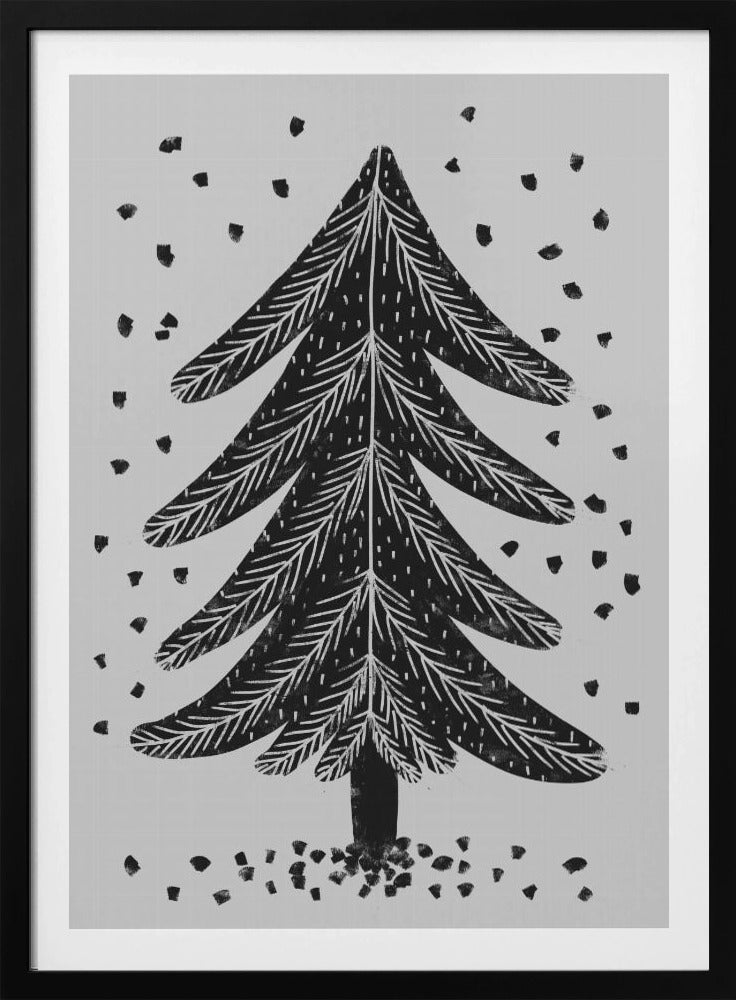 Monochrome Pinefall | Poster