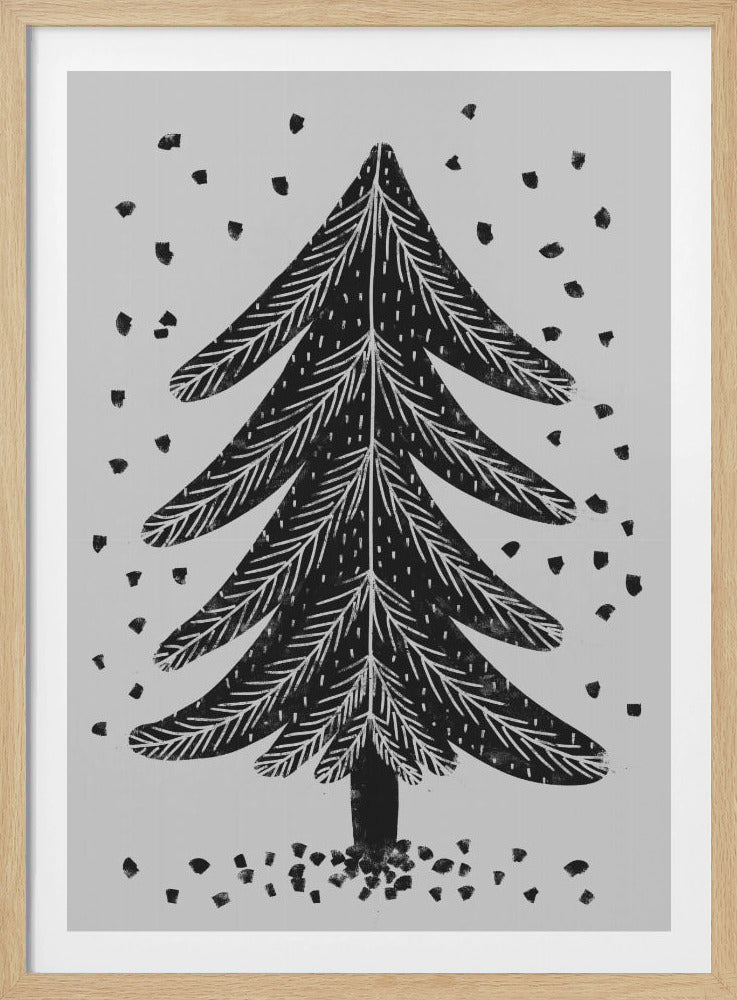 Monochrome Pinefall | Poster