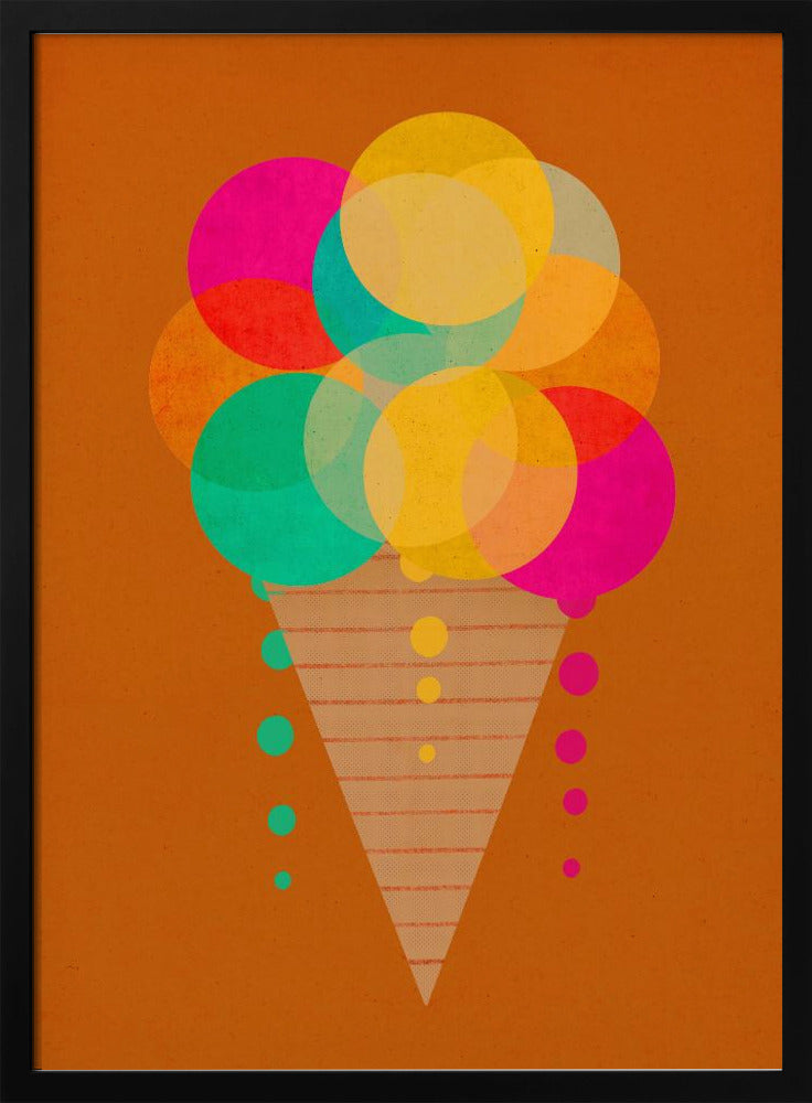 Rainbow Cone Delight | Poster