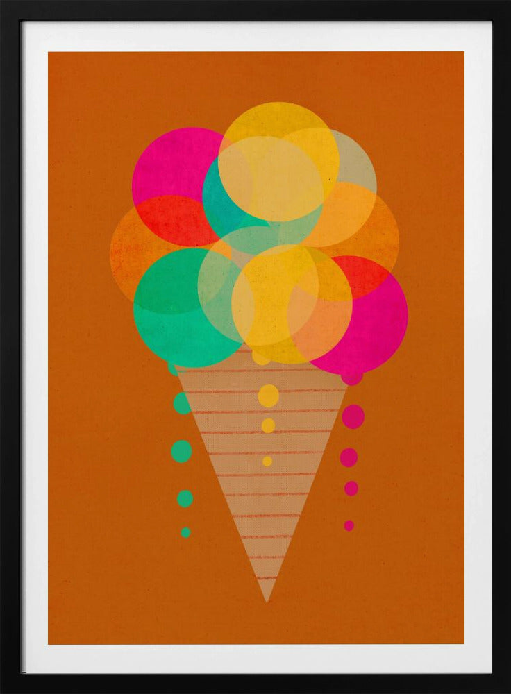 Rainbow Cone Delight | Poster