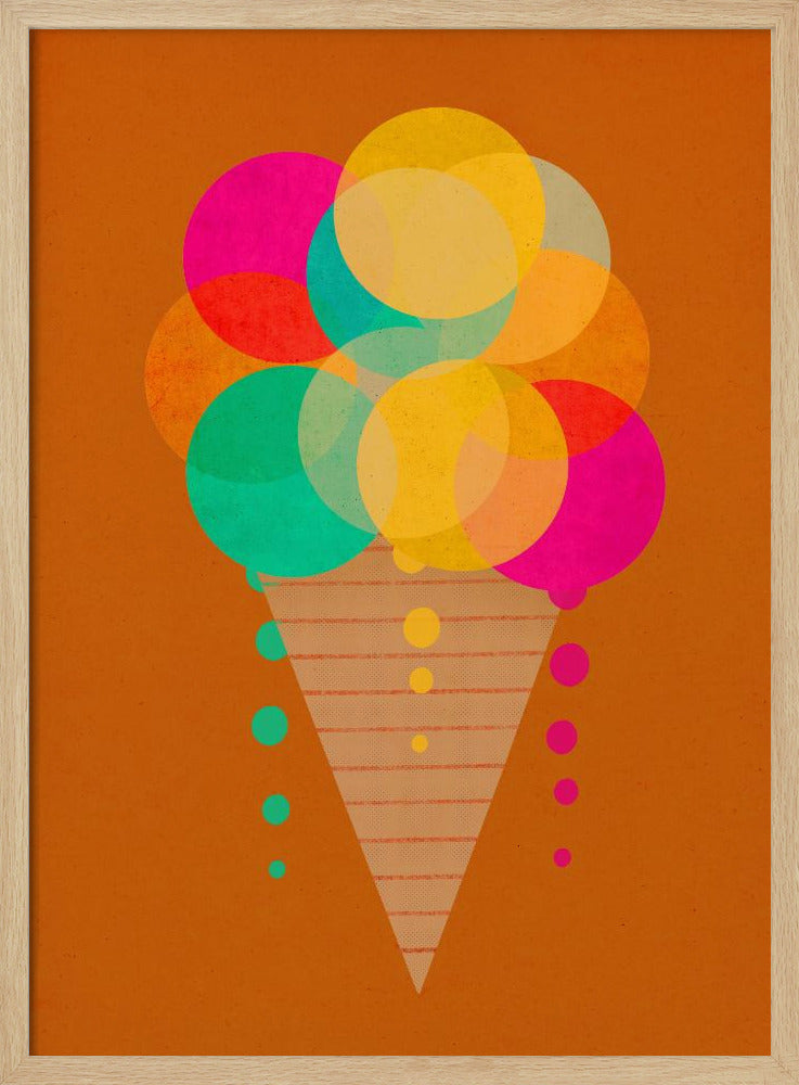 Rainbow Cone Delight | Poster