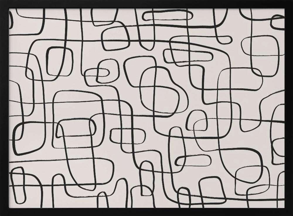 Curved Maze Lines | Poster