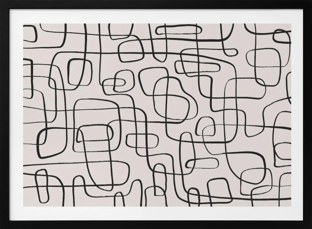 Curved Maze Lines | Poster