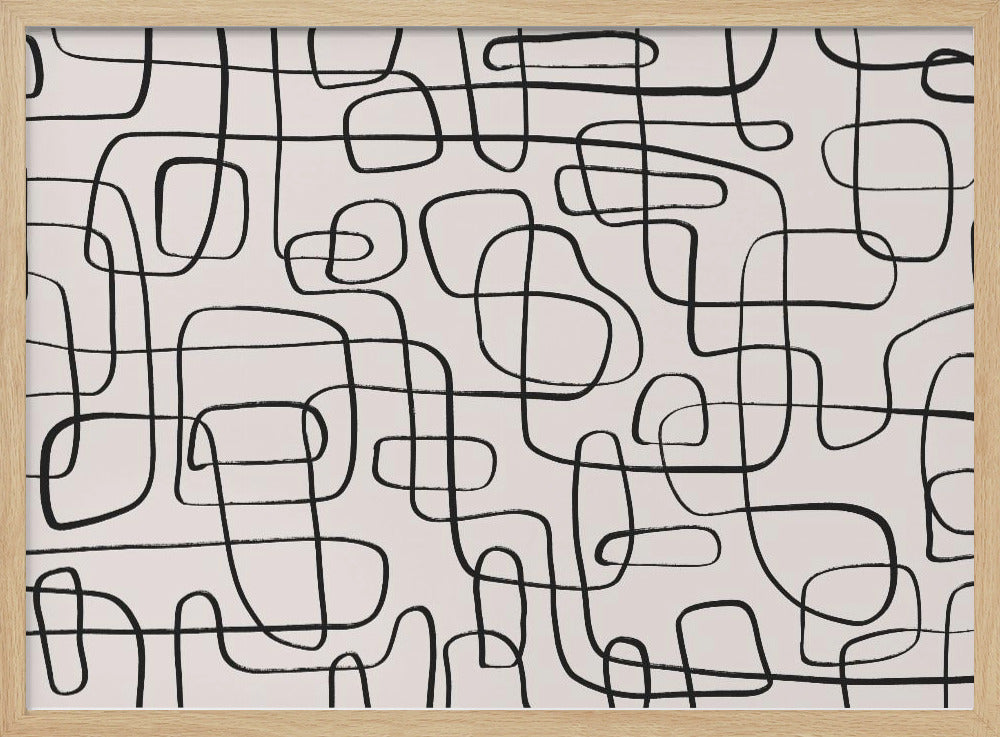 Curved Maze Lines | Poster