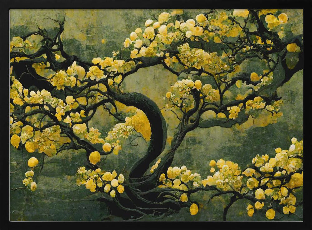 Golden Blossom Tree | Poster