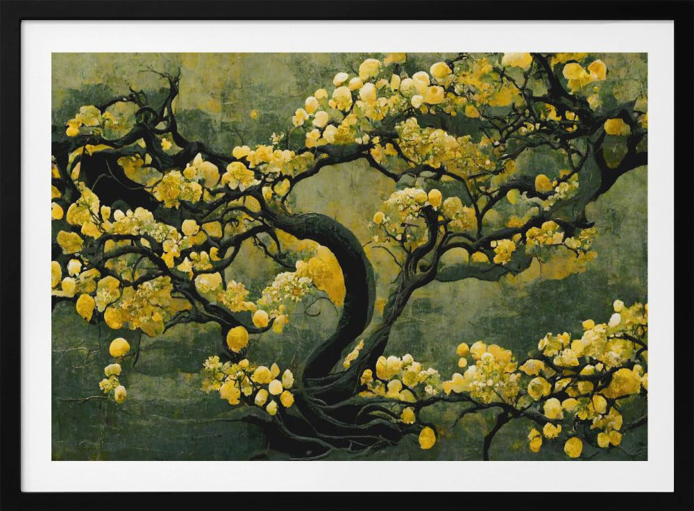 Golden Blossom Tree | Poster