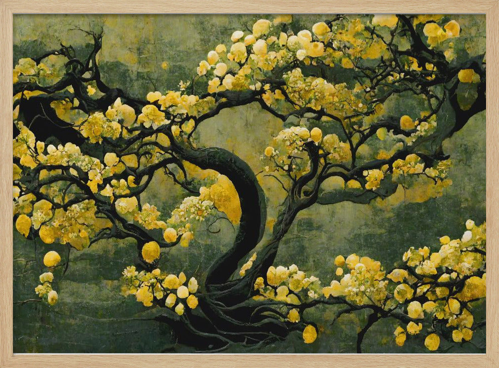 Golden Blossom Tree | Poster