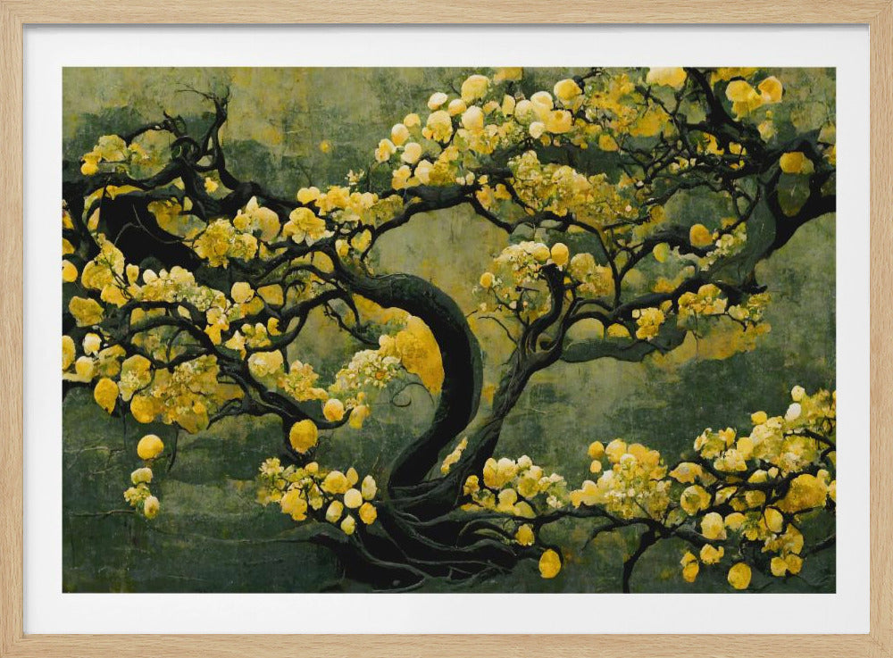 Golden Blossom Tree | Poster