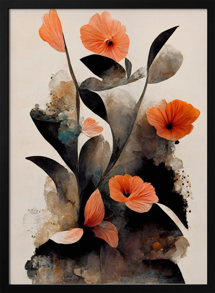 Coral Flowers | Poster