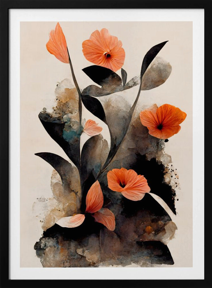 Coral Flowers | Poster