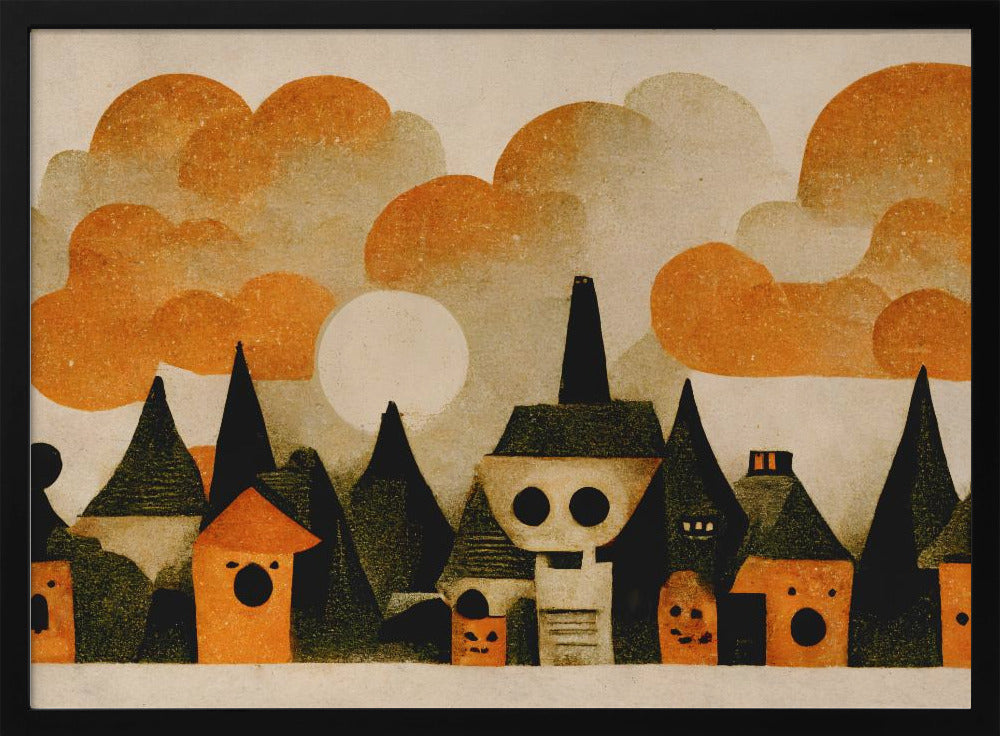 Spooky Village View | Poster