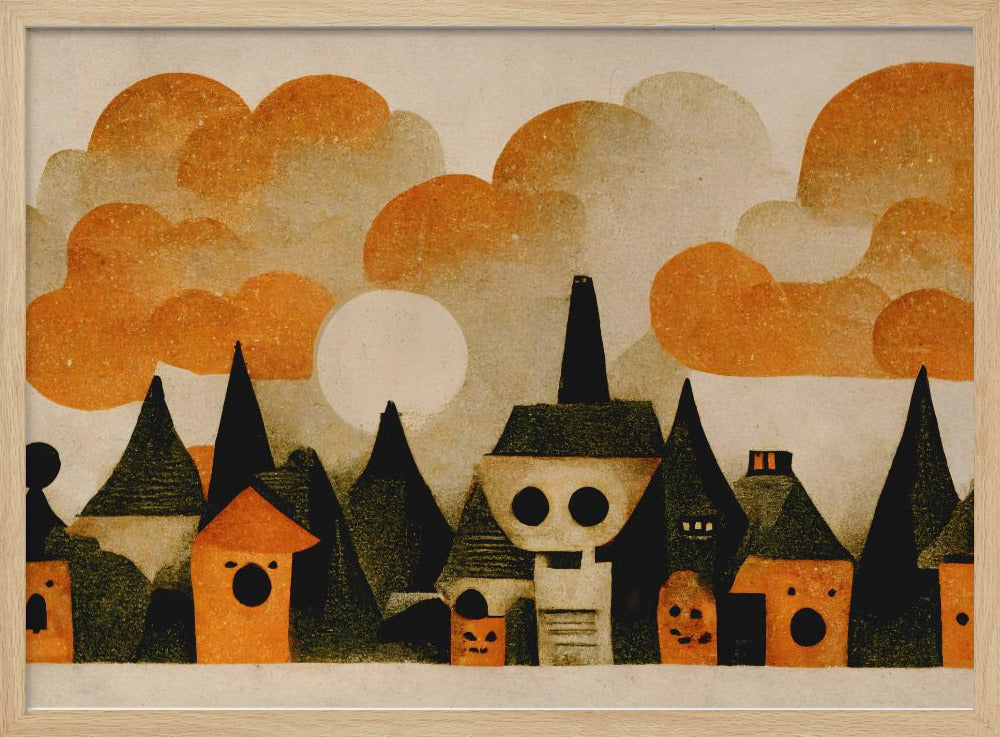 Spooky Village View | Poster